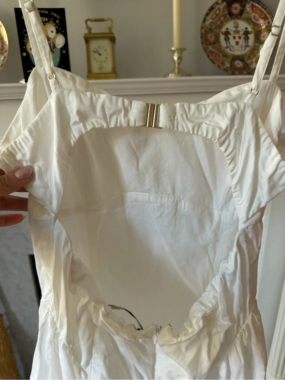 Abercrombie & Fitch White Maxi Slip Dress with Thin Straps - Picture 4 of 4